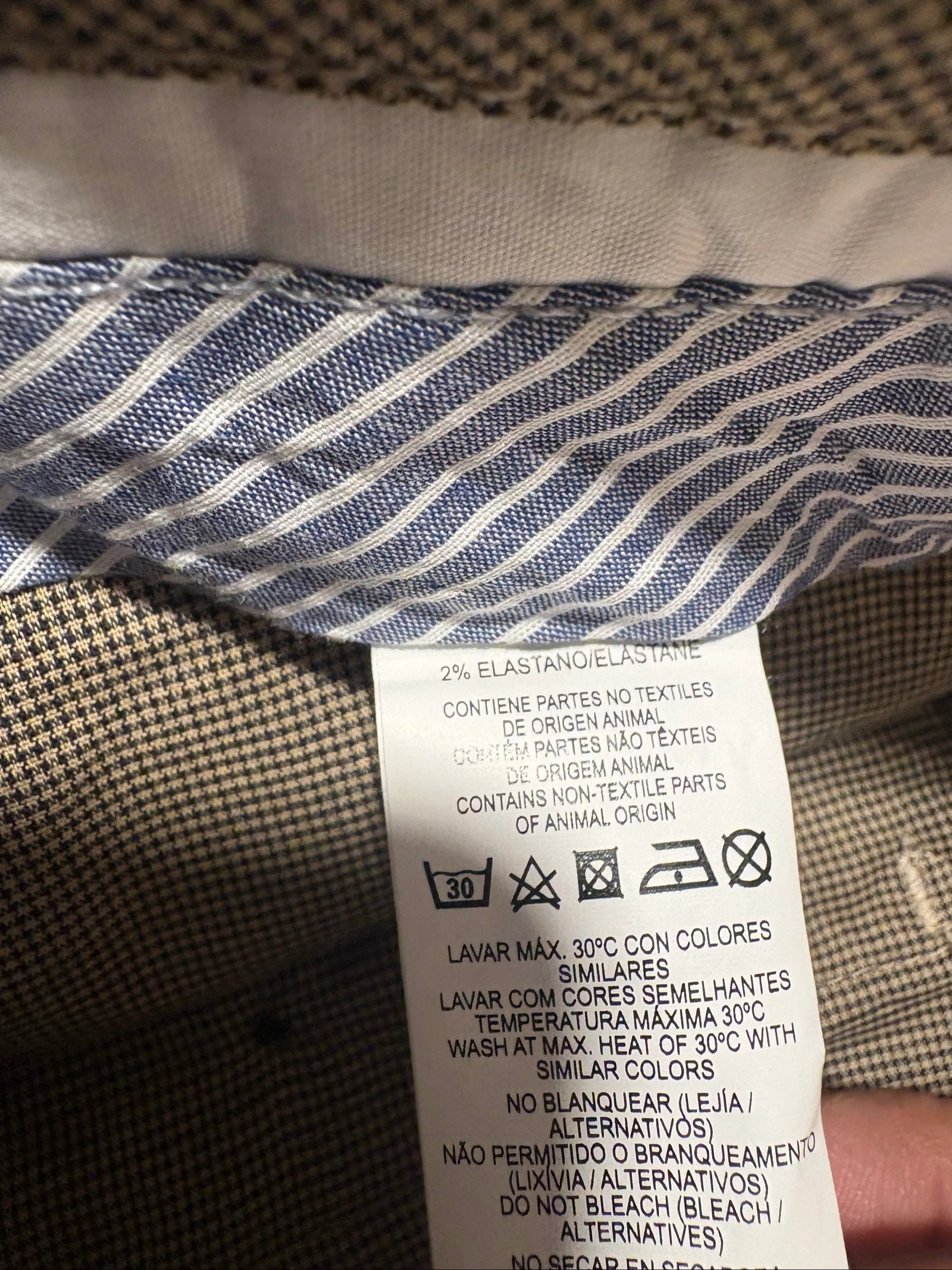 Pantalón chino beige Emidio Tucci El Corte Inglés t66 regular fit beige trousers chino – photo 6